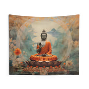 Tranquil Wisdom Collage Tapestry