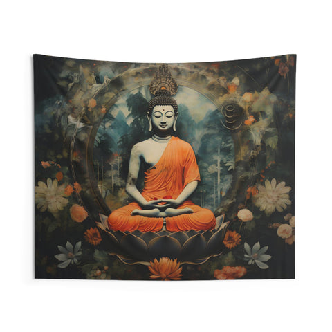 Peaceful Namaste Collage Tapestry