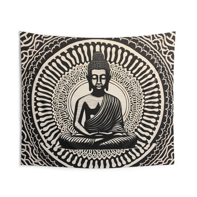 Peaceful Buddha Sgraffito Tapestry