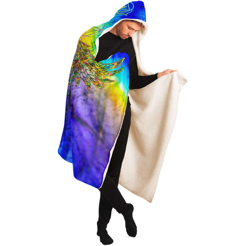 Rainbow being - Hooded Blanket - By Jester Featherman
