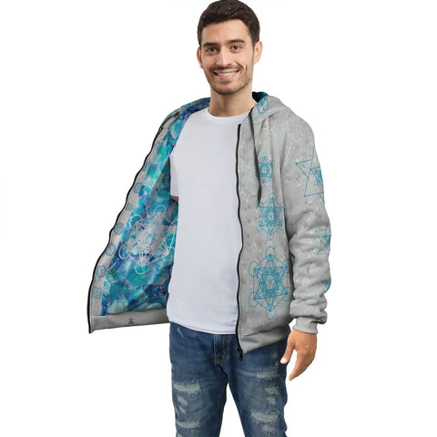 Metatrons crystalline celestite dream inside and outside printed hoodie - By Jester Featherman