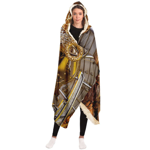 Open Ancient Eyes-  Hooded Blanket - By Light Wizard