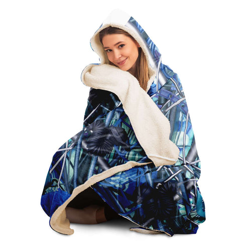 Water Dragon - Light Wizard - Hooded Sherpa Blanket