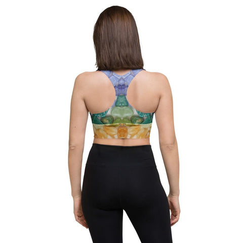 Tumbled Stones - Longline sports bra / Yoga Top