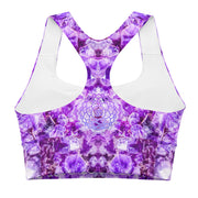 Amethyst crown chakra - Longline sports bra / Yoga top