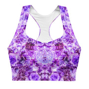 Amethyst crown chakra - Longline sports bra / Yoga top