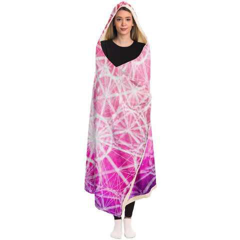 Metatrons Pink Universe Hooded Blanket