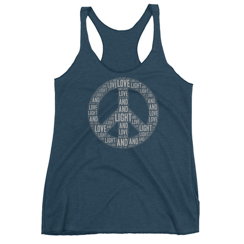 Love Light and Peace - Women's Racerback Tank