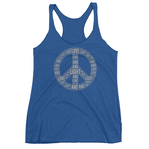 Love Light and Peace - Women's Racerback Tank