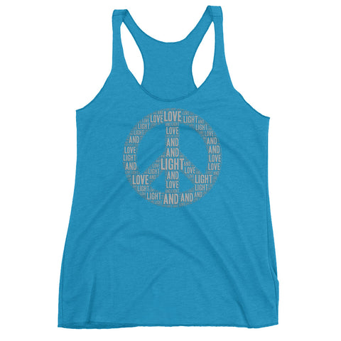 Love Light and Peace - Women's Racerback Tank